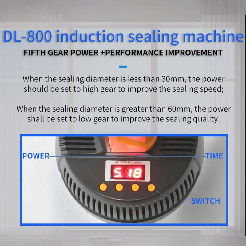 Portable cap sealer machine electromagnetic induction aluminum foil container sealing machine