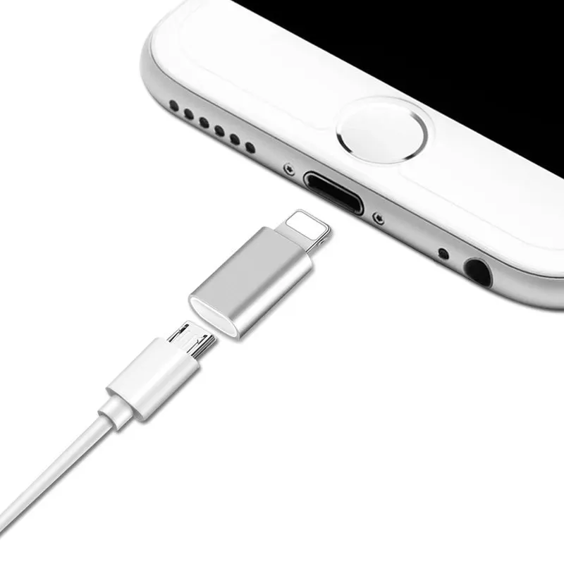 
Aluminum alloy Micro USB Female to 8pin Lighting Male Adapter 