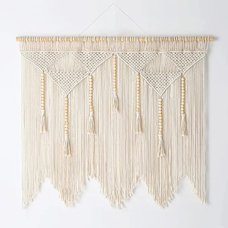 Macrame Large Wall Hanging Tapestry Ins Nordic Home wall papers decor wallpaper wall bedroom Hand woven Tapestry for Living Room