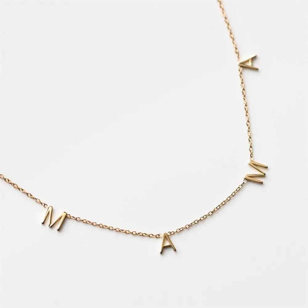 Letter Mama Necklace For Women Trendy Choker Gold Sliver Color Baby Mom Chain Charm Necklaces Female Jewelry