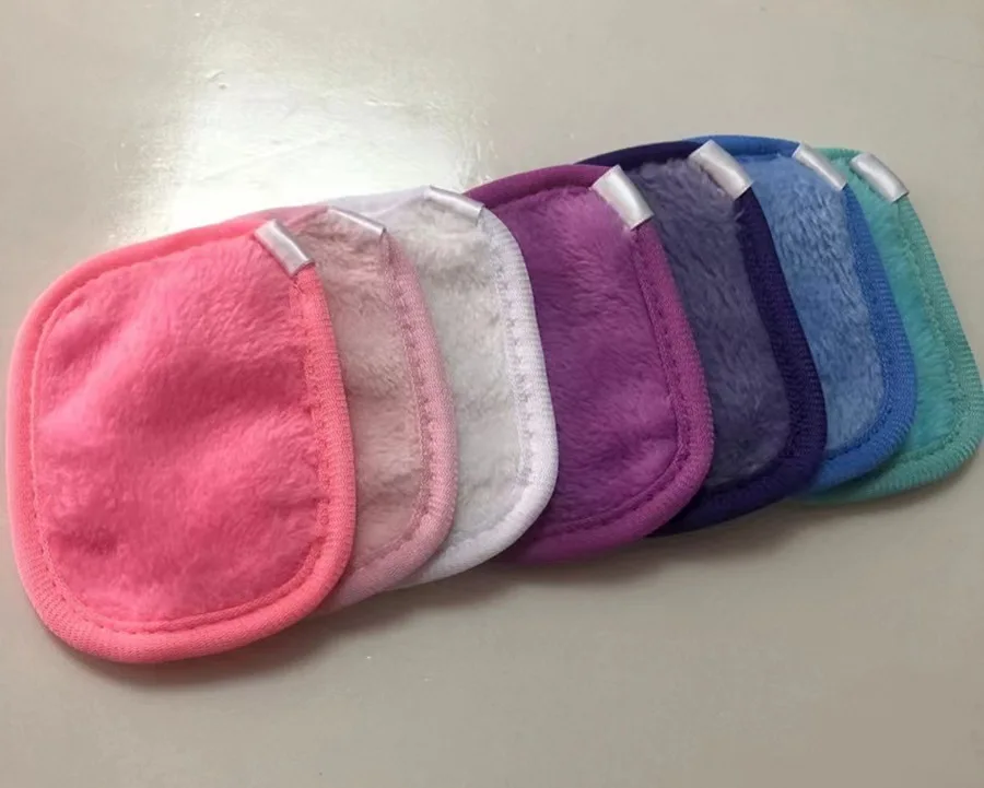 Water Only Microfiber Makeup Remover Pads Facial Cleansing Puffs Reusable Makeup Remover Pads for Heavy Magic Makeup Cloth