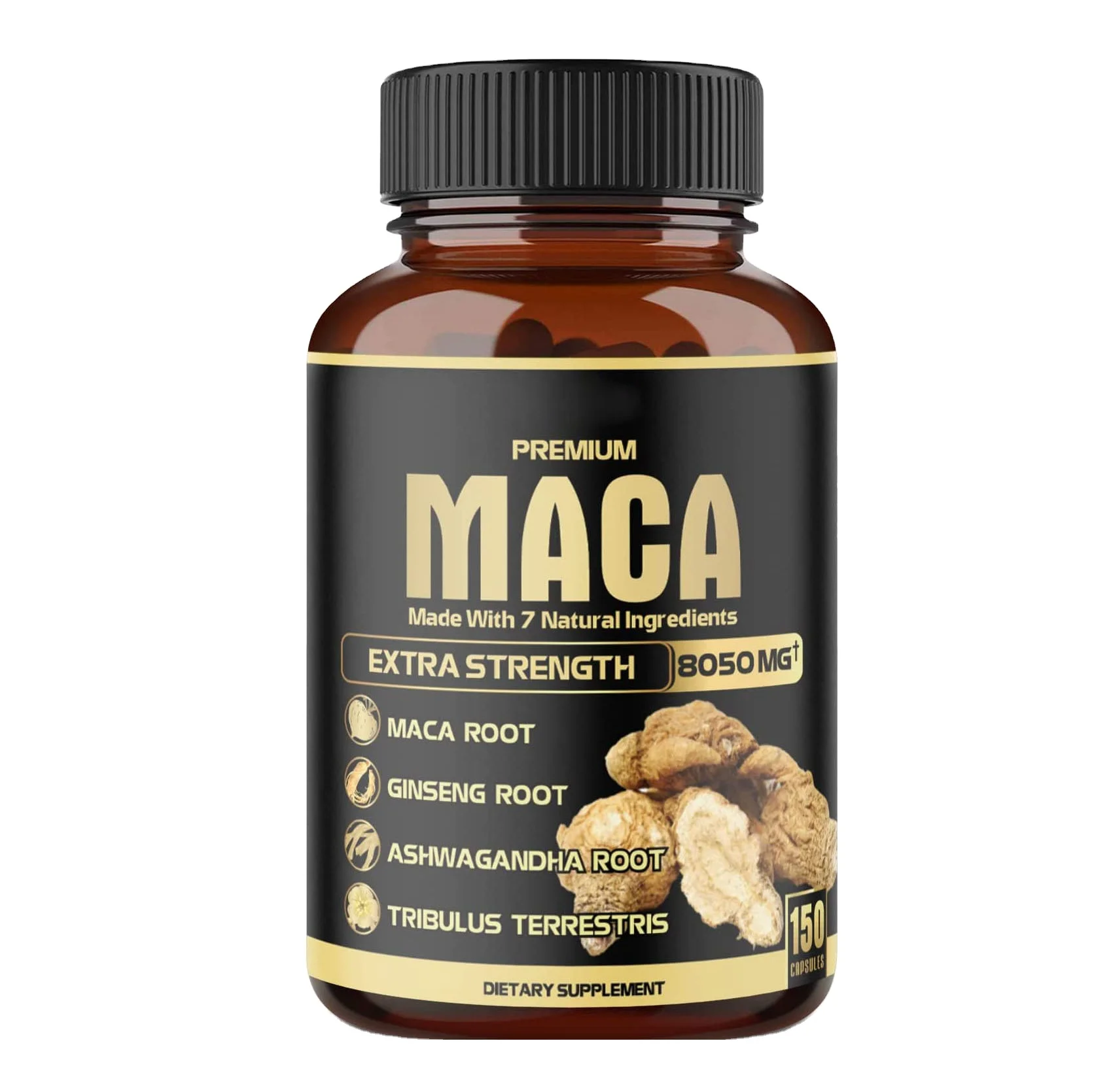 Hot Sale Ultimate Red & Yellow Maca Root Ginseng Pill Supplement Male Energy Support Black Maca Extract Capsules For Men