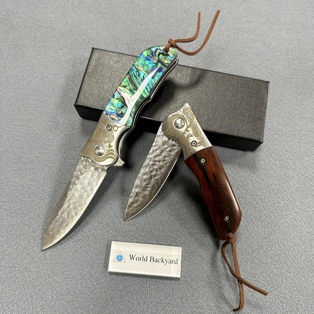 Wholesale Chinese Advanced Technology Low Price D2 Foldable Damascus Folding Pocket Knife Supply Reasonable Price Pocket Knives