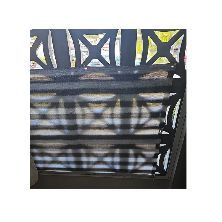 Colorful Stripe HDPE Outdoor Fence Net Mesh Privacy Screen Breathable Balcony Shield Cover Fade Resistant Shade Cloth