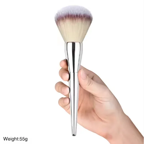 IMAN 2024 Black Soft Makeup Brushes Large Powder Foundation Make up Brushes Cruelty Free Print Logo Foundation Makeup Brush