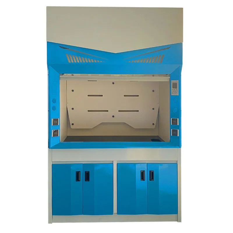 fumehood Epoxy Coating Lab Steel Fume Hood PP fume cupboard Guangzhou factory wholesale custom steel  and wood fume hoods