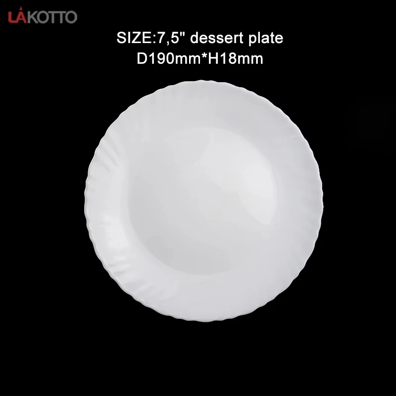Wholesale Opal Glass Dinner Plate Set Customized Minimalist Restaurant Soup Dish Engraving New Classic Charger Home Use Free
