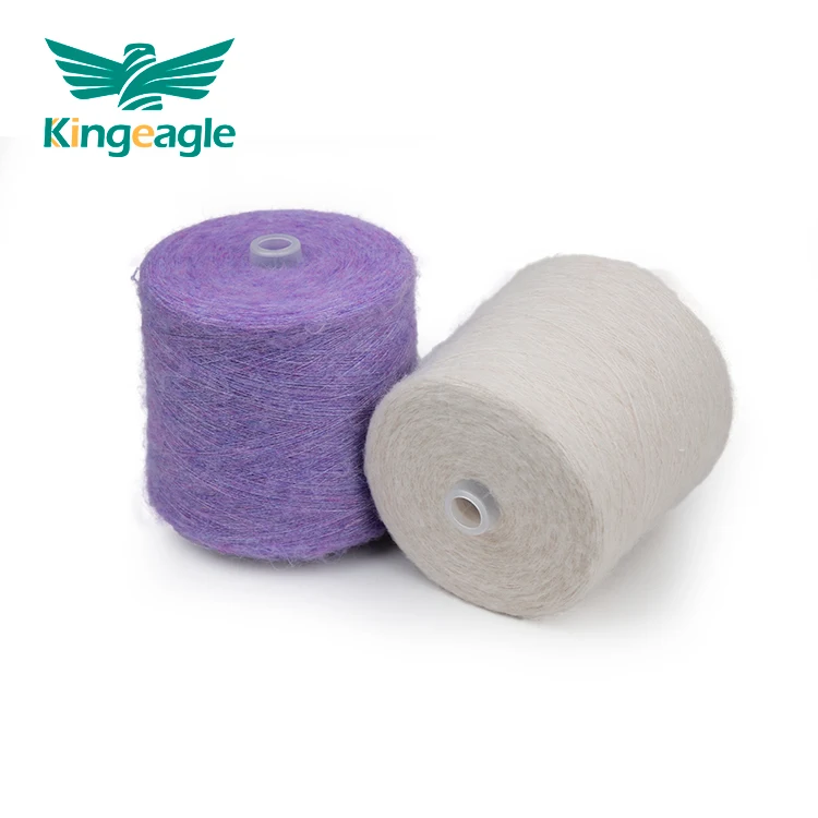 Kingeagle Factory Wholesale Warm Recycled Customization Purple Blended Multicolor Wool Brushed Yarn