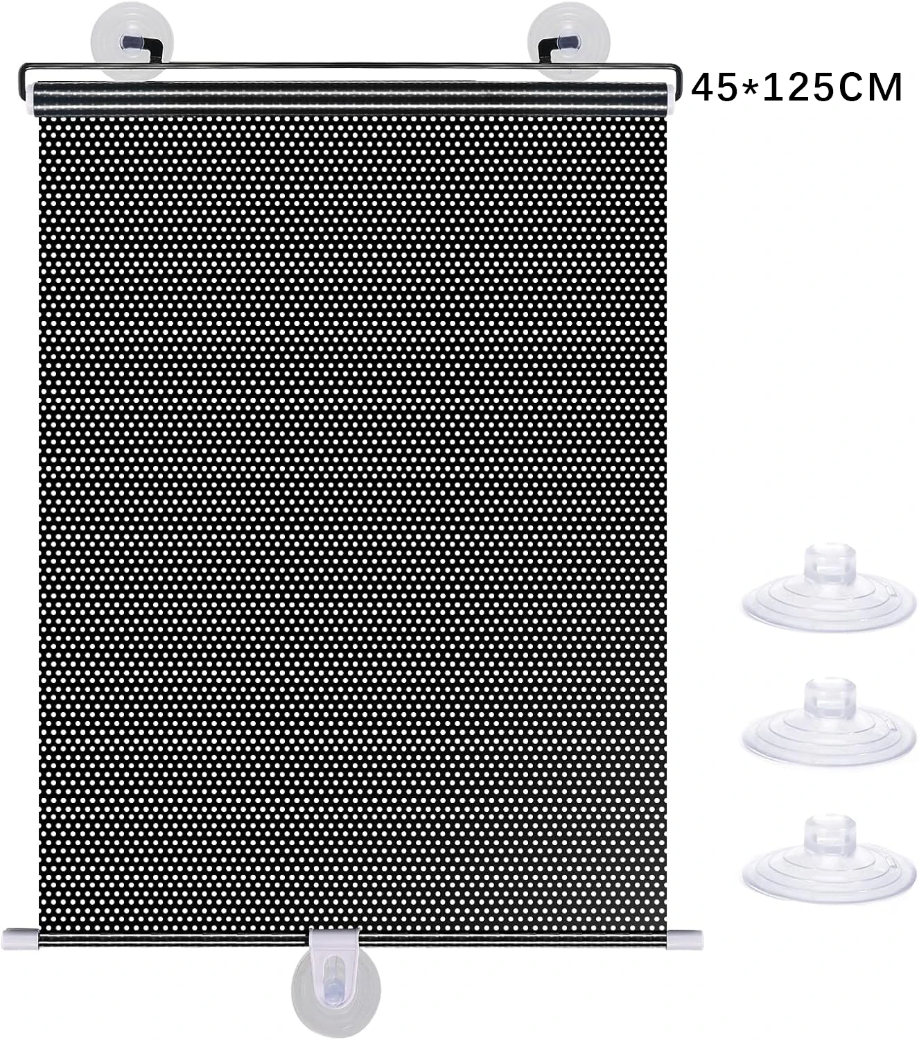 45*125cm No Drilling Windshield Sun Shade Car Automatic Retractable Sunshade Car Windshield Sun Block Visor Shade Curtain