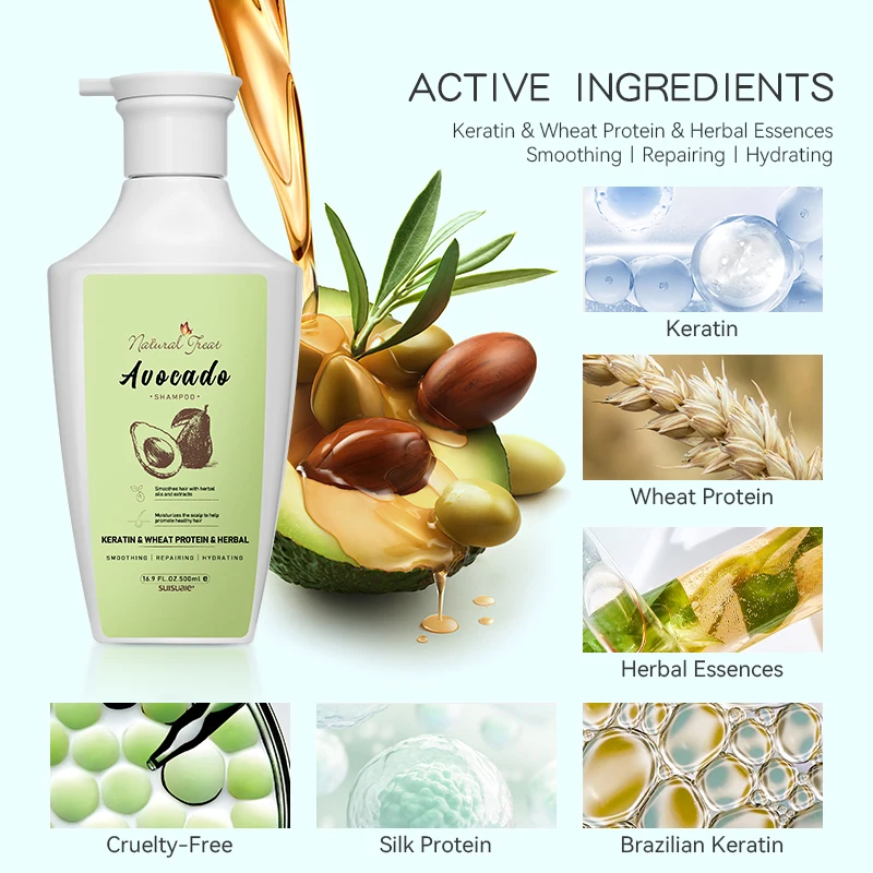 Manufacturer Effective Cleanse Scalp Keratin Collagen  Anti-Dandruff Ginger Shampoo Private Label