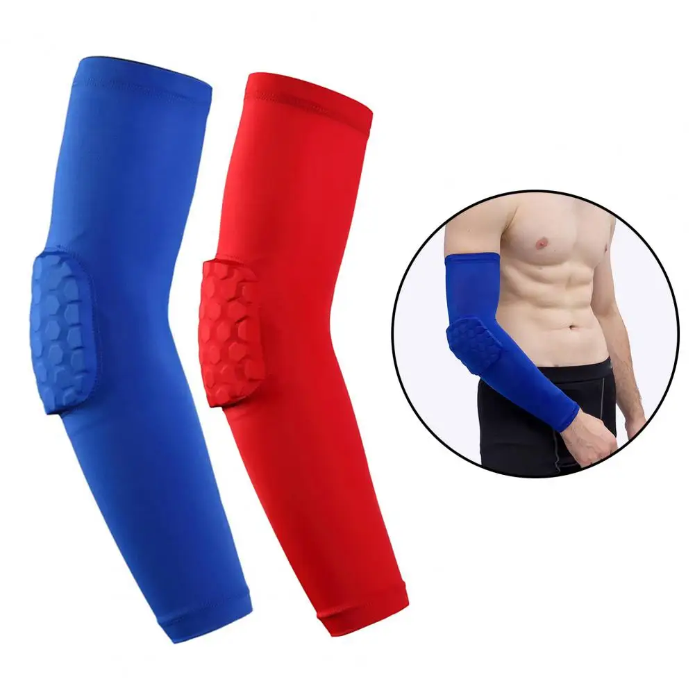 Arm Protector Elbow Honeycomb Pad Compression Arm Sleeve Sports Crashproof Elbow Basketball Football Bicycle Elbow Support Guard