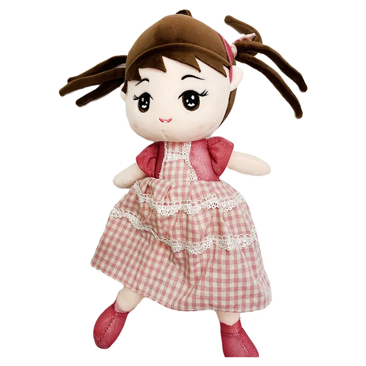 New Design Beautiful Stuffed Plush Flashing Skirt 45/60/70/90 Cm Little Girl Baby Doll Toy