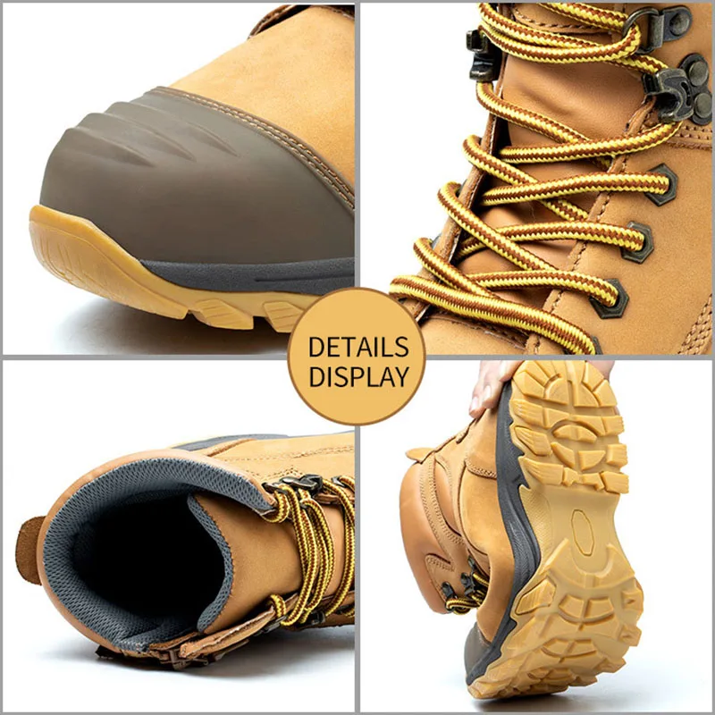 Protective Work Boots Steel Toe industrial safety Man Safety  Shoes Protective Work Boots For Mining steel toe boots