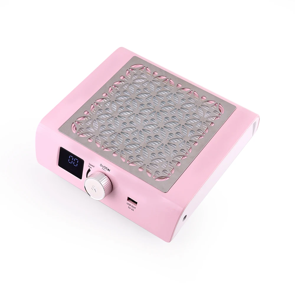 2024 New Arrivals Strong Power 85w Brushless 45000rpm Portable Cordless Ultra Slim Shape design Nail Dust Collector for Nail