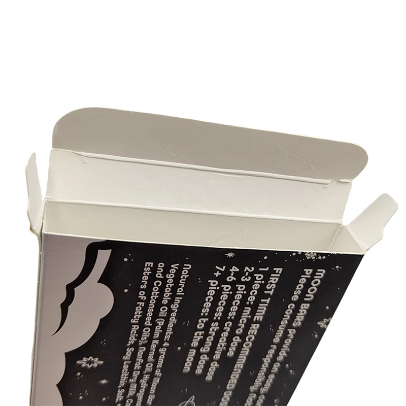 Custom Eco Friendly Folding 30g Protein Peanut Mushroom Moon Chocolate Bar Wafer Cookies Food Packaging Kraft Paper Boxes