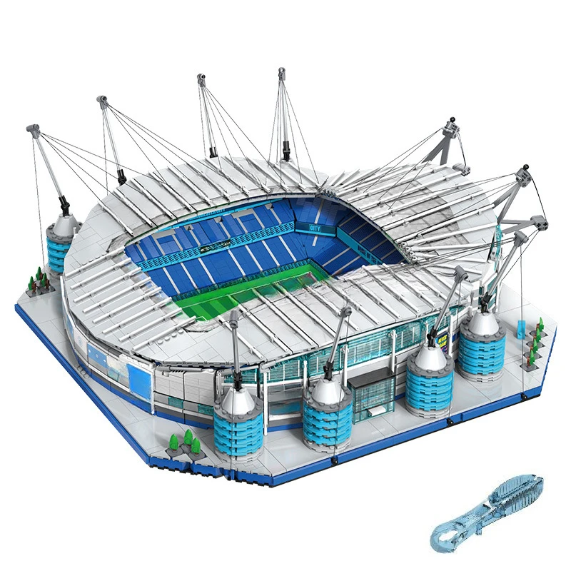 C66022W Mancity Etihad Stadium Model Building Blocks Sets DIY Assembling Architectural Construction Bricks Toys