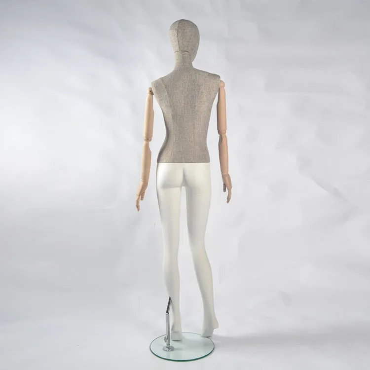 Adjustable fiberglass female mannequin,dummy,manikin,model,wooden arms mannequins