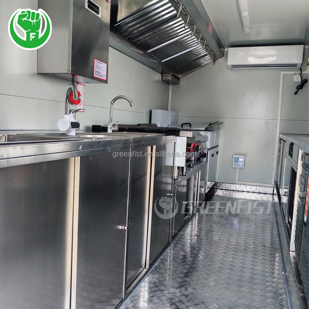 pizza oven trailer donut food trailer food cart with refrigerator