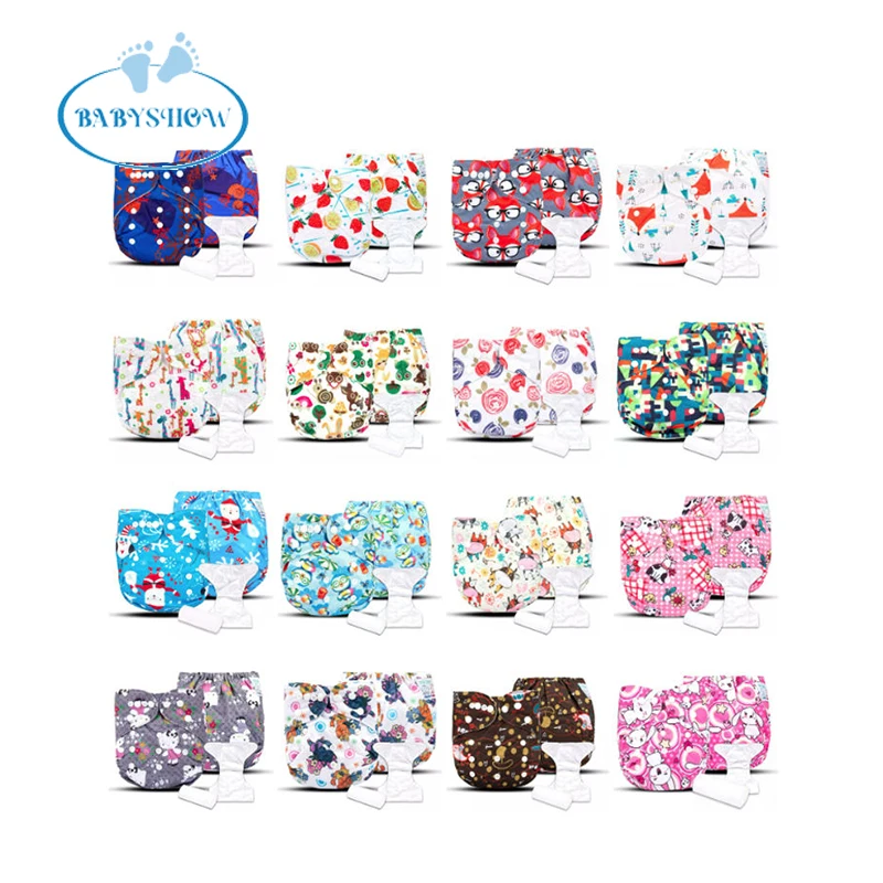 Babyshow Prefold Cloth Diaper Tela Pul Para Panal Cartoon Cloth Diaper In Bulk Couche Bebe En Gros Factory Cheap Cloth Nappies