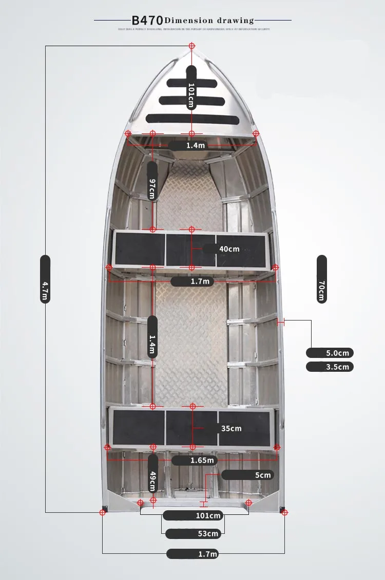 Aluminum boat Deep V Jon boat fishing boat for sale
