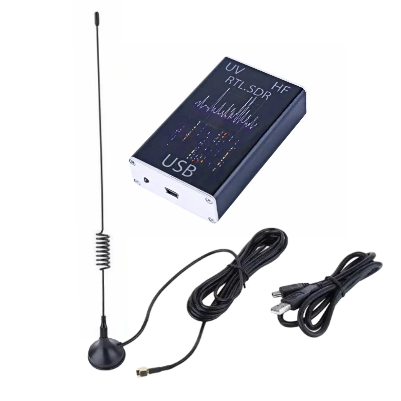 Ham Radio Receiver 100KHz-1.7GHz full Band UV HF RTL-SDR USB Tuner RTLSDR USB dongle with RTL2832u R820t2 RTL SDR Receiver