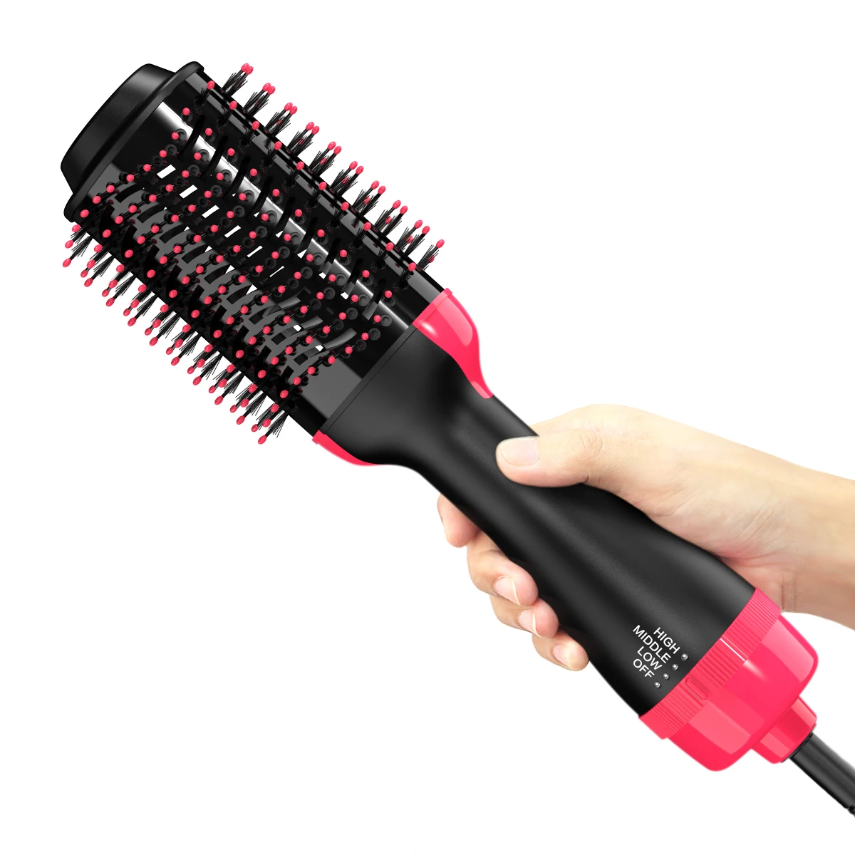 
Blow Dryer Brush Hair Dryer & Volumizer Hot Air Brush Ceramic Electric Blow Dryer Styler Negative Ion Straightener Styling Brush 