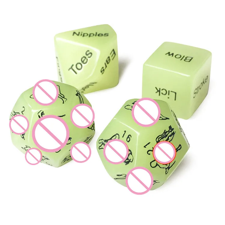 Different Color Glow In Dark Erotic Love Dice Toys Sexual Party Game Dice
