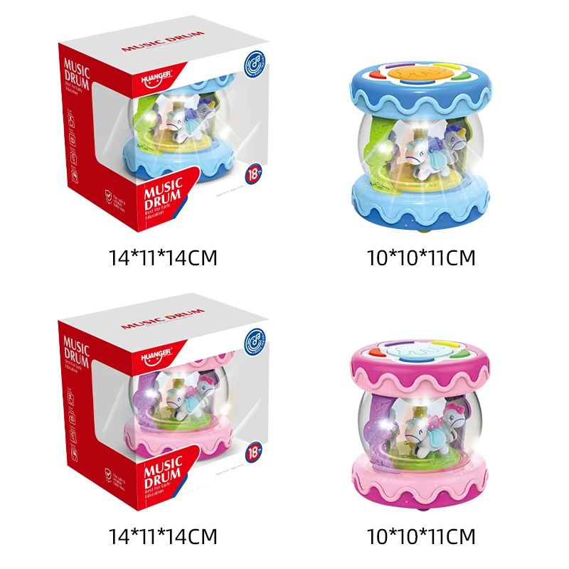 Multi-Functional Baby Girl Toys Musical Carousel Music Instrument Baby Sound Drum Toy 2 Year