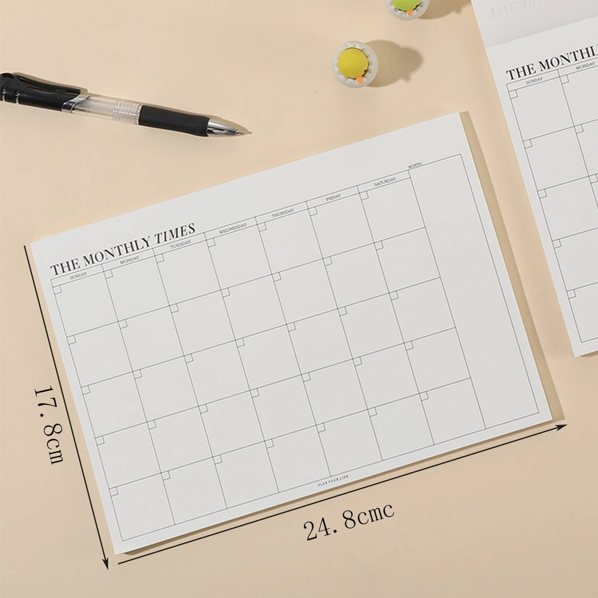 Hot Sale Monthly Planner Notebook Travel Cute Diary Weekly Plan Small Writing Paper Notes White Promotion Custom Printed Journal