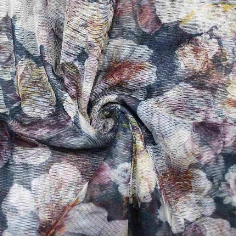 Comfortable mesh fabric flower design low price
