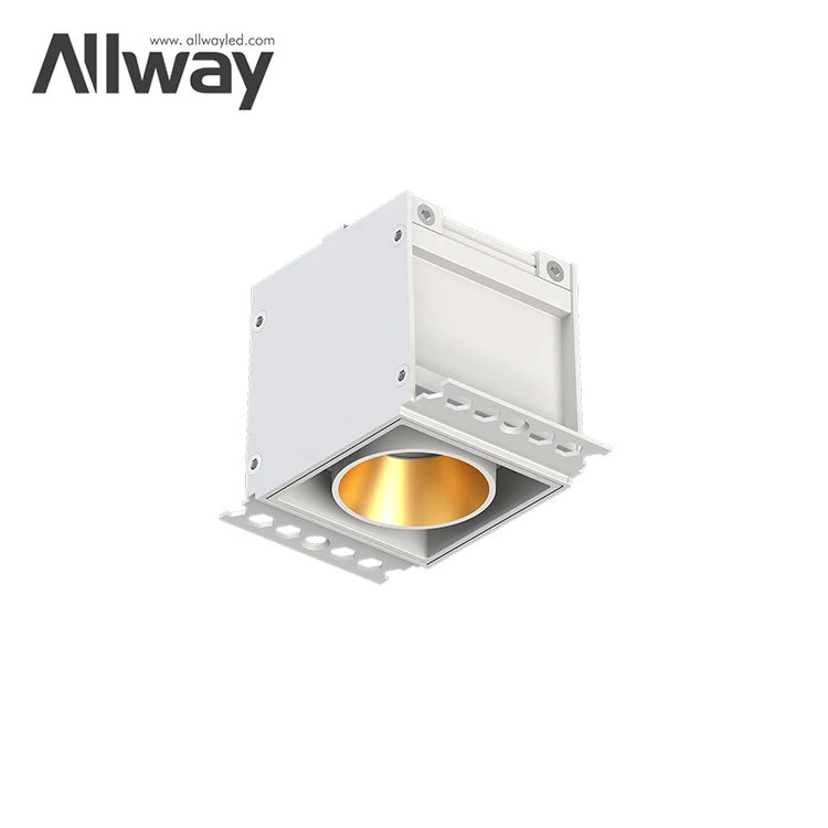 Allway SKD Mini Light Aluminum Indoor Hotel 5W Trimless Recessed Down Light For Hotel Downlights Housing