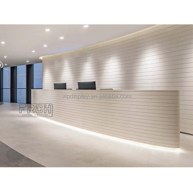 Custom Made School Medical Clinic Fitness Gym office Front Reception Desk Counter Table White Modern