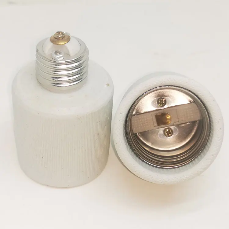 100~250V  4A light base porcelain lampholder sockets adapter E27 to E40  ceramic lamp holder
