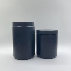 500ml 600ml 800ml 1000ml Black Hdpe Plastic Bottles Jar For Protein Powder Packaging Plastic Jars Container