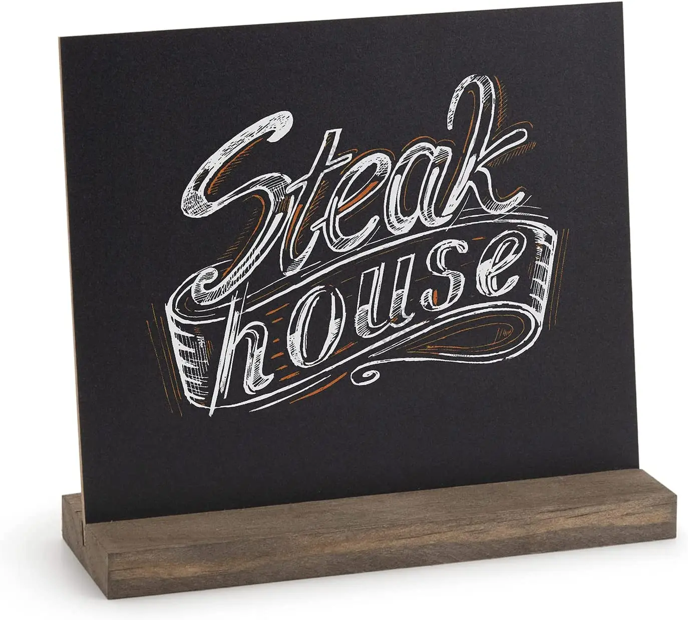 Message Chalk Board Sign 5x6 Inch Vintage Wooden Decorative Craft Chalkboard Signs Tabletop Blackboard with Base Stand