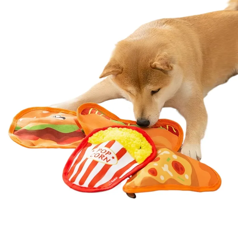 Fast Shipping Wholesale Manufacturer Fleece Durable Pet Toys Squeaky Crinkle Plush Indestructible Soft Interactive Dog Chew Toy