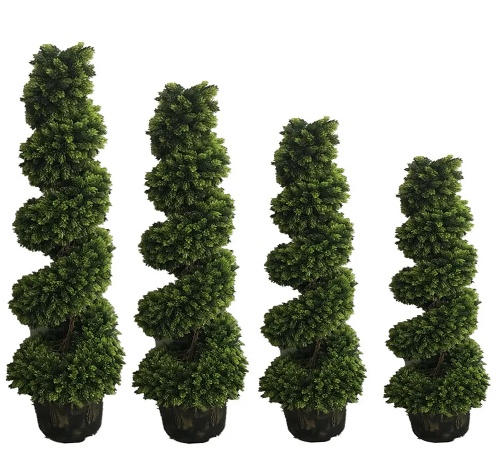 High Quality Custom Artificial Topiary Trees Artificial Boxwood Spiral Tree