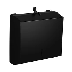 Toilet bathroom towel tissue holder stainless steel large public black roll paper dispenser