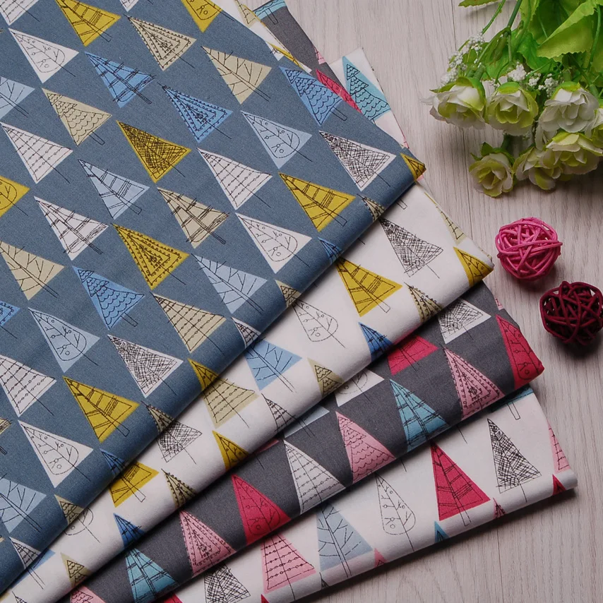 High quality tree design pure cotton fabric DIY sewing crafts