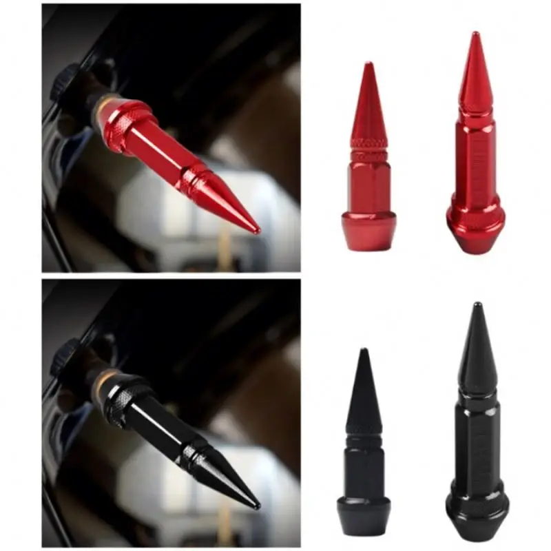 Car Tire Personality Refitting Valve Pointed Bullet Valve Motorcycle Bicycle Valve 45mm 4 PCS Tire Fittings