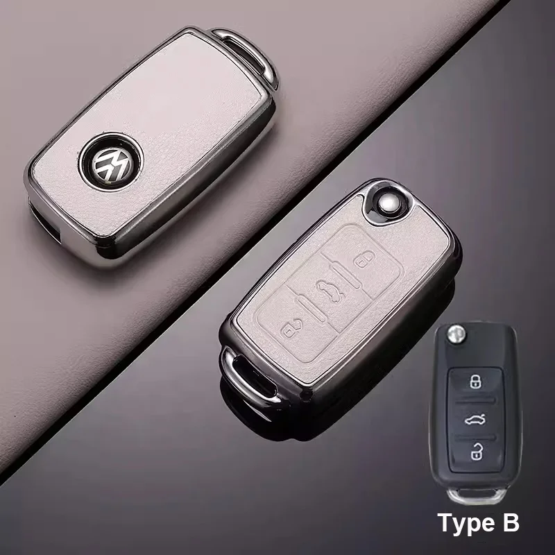 Elegant sublimation tpu leather car key case cover for VW Volkswagen golf 7 passat tiguan L bora sagitar polo auto accessories
