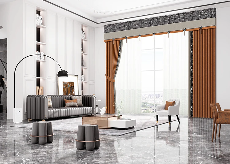 Linen Blackout Fabric Living Room Curtains Oilproof Kitchen Window Curtains Home Waterproof Shower curtains