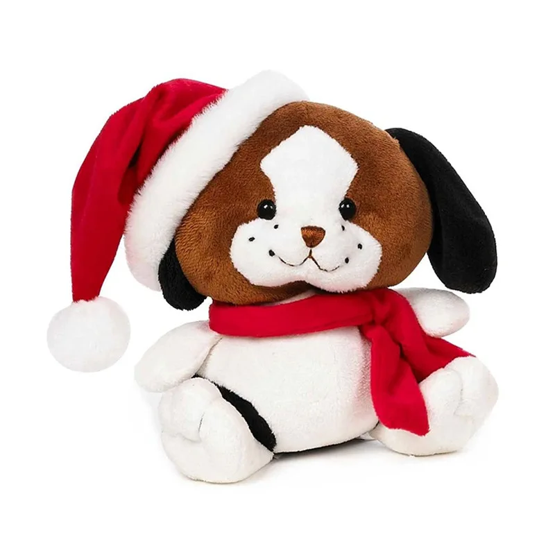 2025 Hot Sale Christmas White Stuffed Teddy Bear With Hat and Scarf  plush Polar Bear as Children Gifts