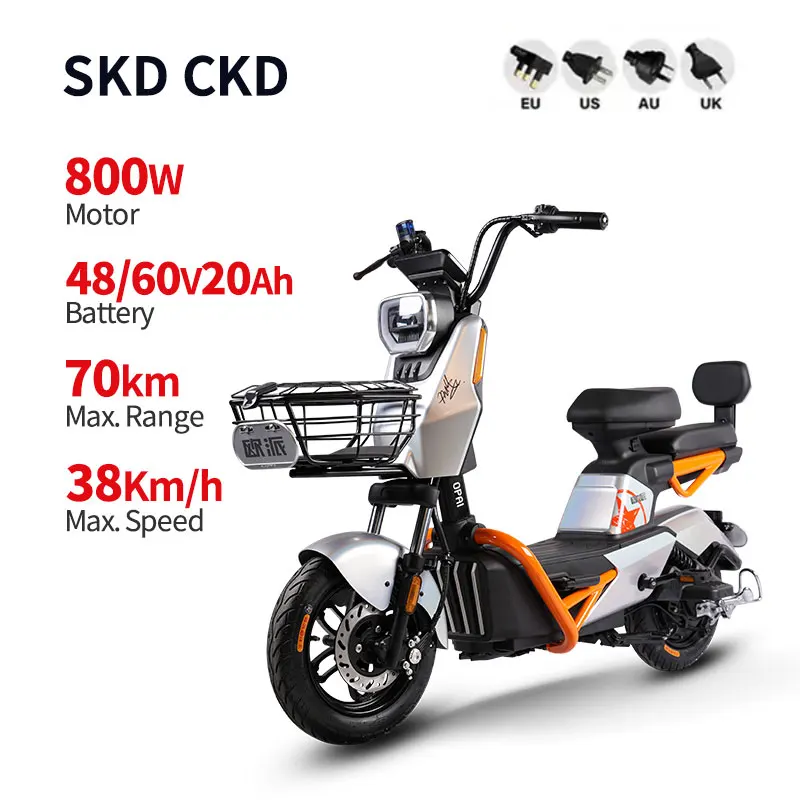 Chopper Streebikes 800w Ckd 2 Wheel Electric Motorcycle Powerful Adult E-bike Mobility Scooter Electrico Motocross For Men