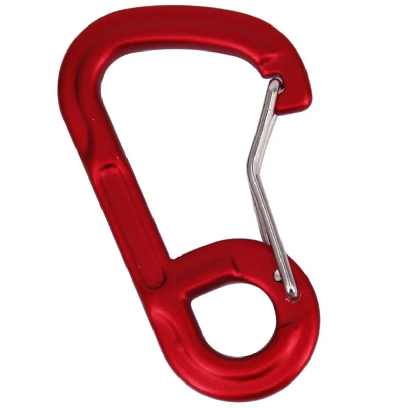 HXY 62.5*37MM China factory wholesale customized color 6cm wire gate carabiner clip aluminum keychain hammock carabiner hook