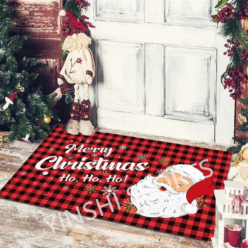 2024 Merry Christmas Halloween Decoration Home Floor Mat Carpet Living Room Red Carpet Festive Holiday Carpet Rugs