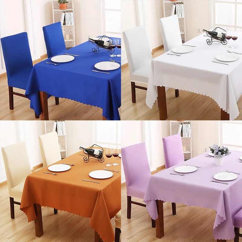 Set Of  Chair Cover And Tablecloth Simple Chair And Table Cover Set For Home Dinning