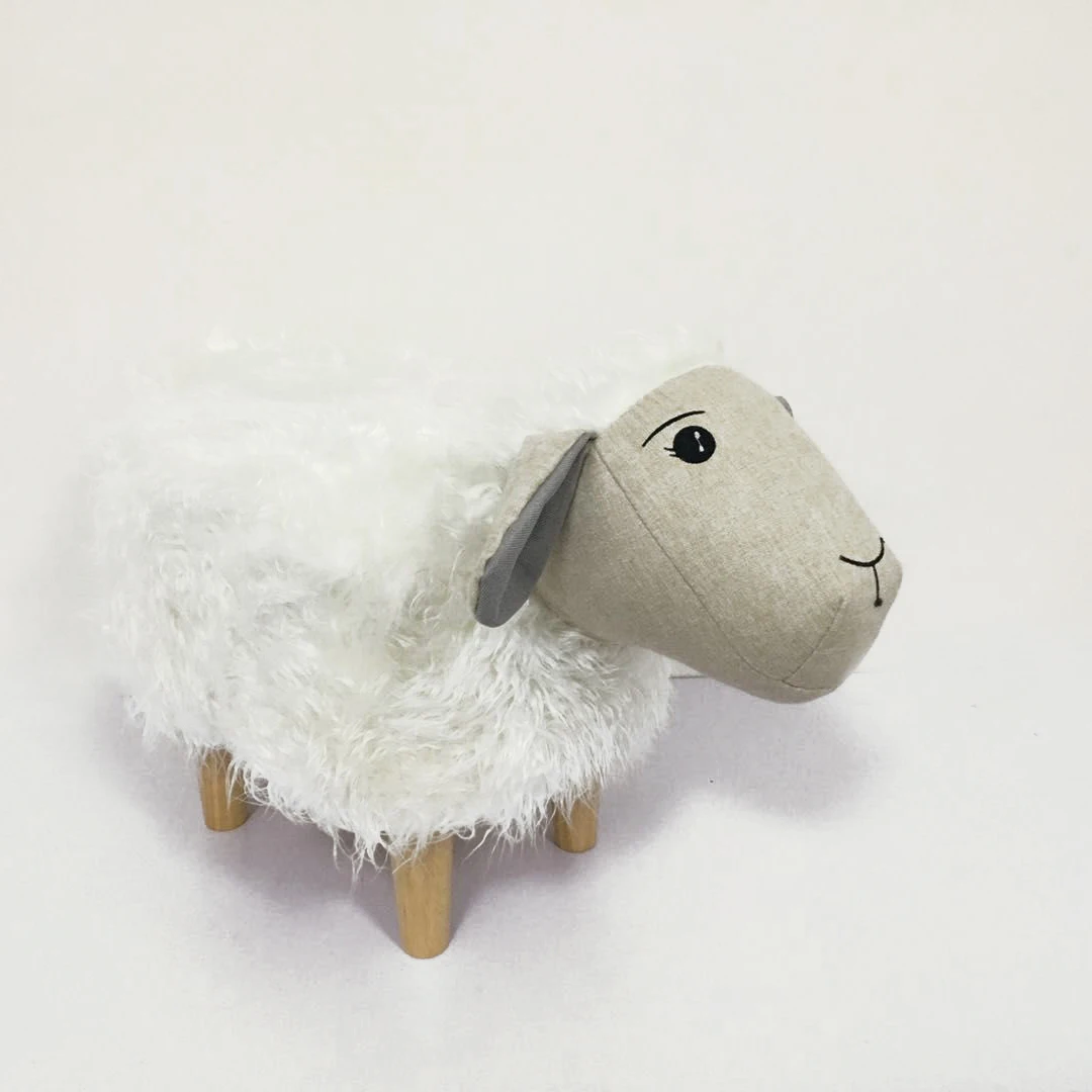 Wooden Children Stools Animal Sheep  Shape Cute Stool Small Kids Wooden Stool