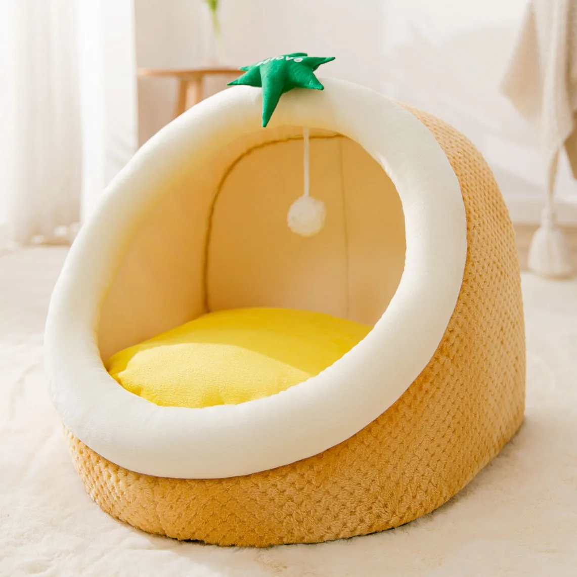 Pet Bed Cat House Warmer Soft Comfortable Cute Pet Cave Bed Sleeping Bag For Cat