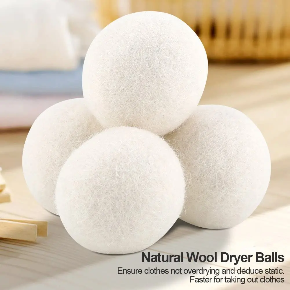 trending products 2023 new arrives amazon bestseller 6 pack wool dryer balls xl pure organic New zealand sheep wool laundry ball